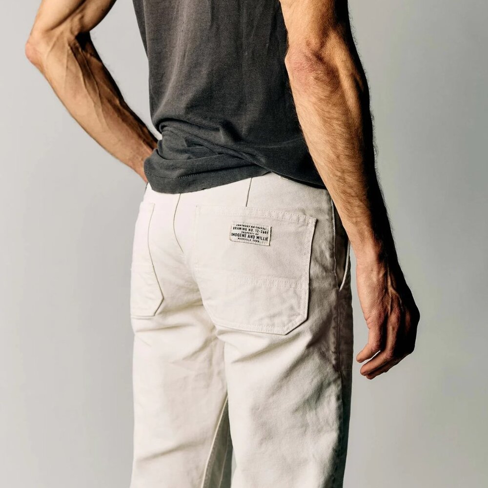 Imogene + Willie Hencye Canvas Workpant in Natural 34" x 30" - Picture 3 of 10